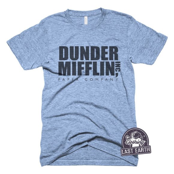 Dunder Mifflin The Office Shirt Paper Company Tshirt Retro Graphic Tv Sitcom - Picture 1 of 3